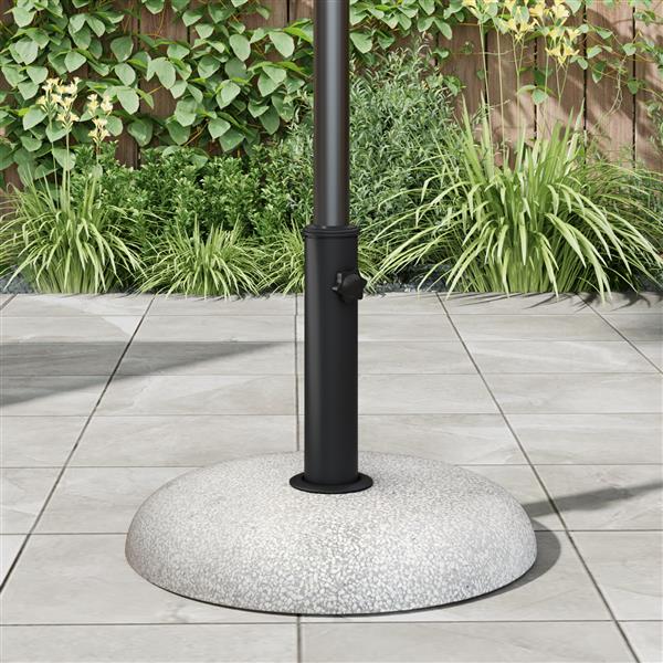 Grote foto vidaxl parasolvoet voor 37 42 52 58mm polen lichtgrijs betonnen 20 kg tuin en terras overige tuin en terras