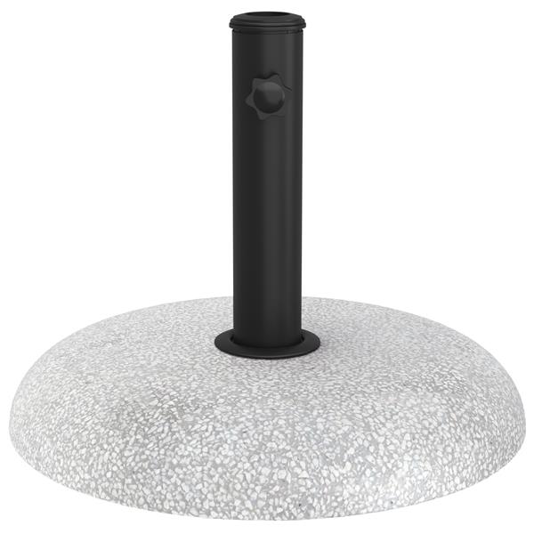 Grote foto vidaxl parasolvoet voor 37 42 52 58mm polen lichtgrijs betonnen 20 kg tuin en terras overige tuin en terras