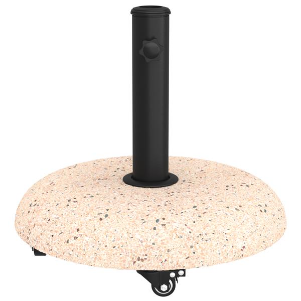 Grote foto vidaxl parasolvoet met wielen voor 37 42 52 58mm stokken geel beton tuin en terras overige tuin en terras