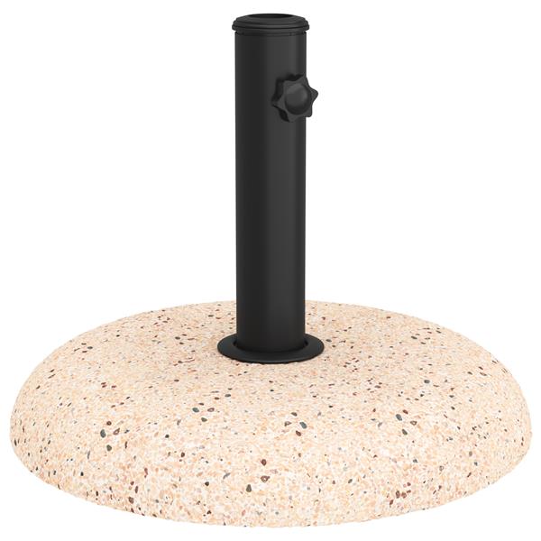 Grote foto vidaxl parasolvoet voor 37 42 52 58 mm stokken geel beton 20 kg tuin en terras overige tuin en terras