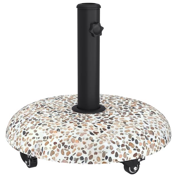 Grote foto vidaxl parasolvoet met wielen voor 37 42 52 58mm palen multicolor beton tuin en terras overige tuin en terras