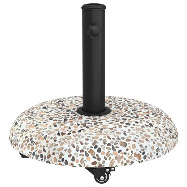 Grote foto vidaxl parasolvoet met wielen voor 37 42 52 58mm palen multicolor beton tuin en terras overige tuin en terras