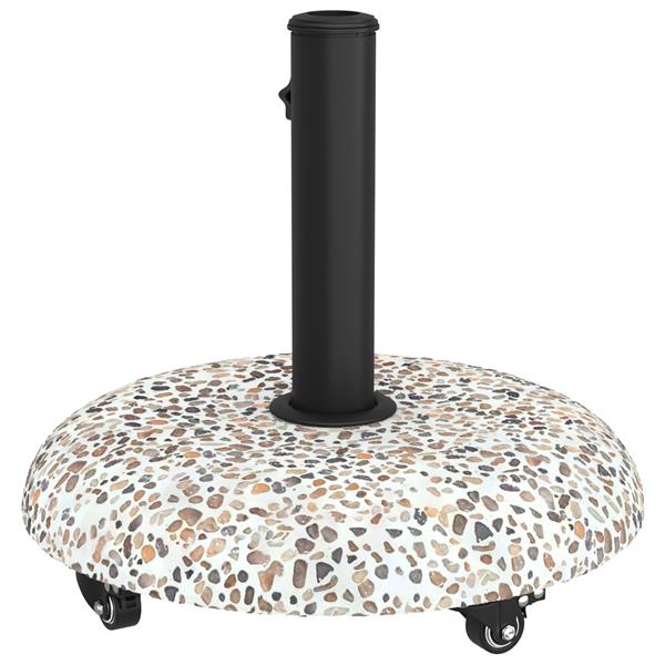 Grote foto vidaxl parasolvoet met wielen voor 37 42 52 58mm palen multicolor beton tuin en terras overige tuin en terras