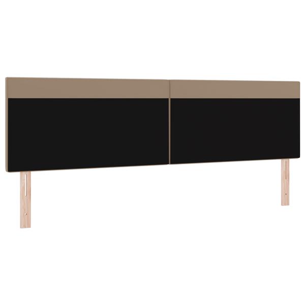 Grote foto vidaxl hoofdbord effen 200 cm kunstleer cappuccinokleurig antiek en kunst stoelen en banken