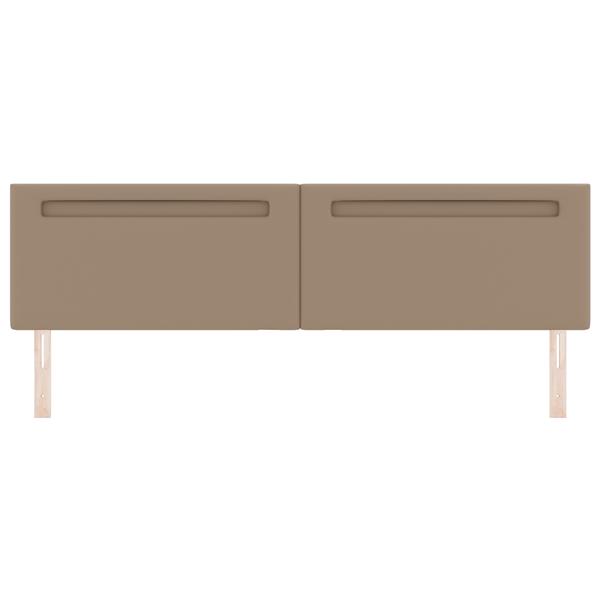 Grote foto vidaxl hoofdbord effen 200 cm kunstleer cappuccinokleurig antiek en kunst stoelen en banken