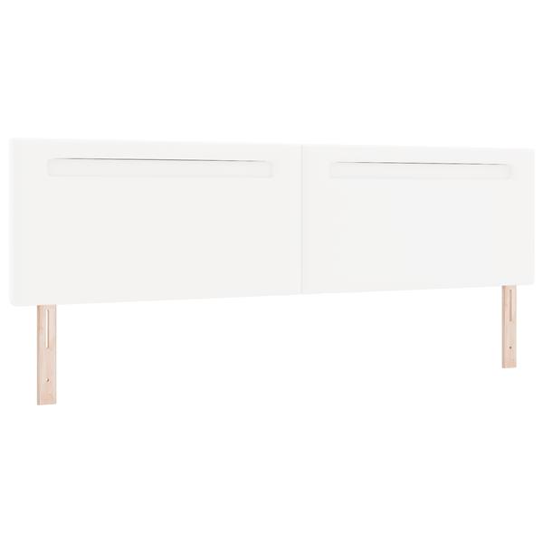 Grote foto vidaxl hoofdbord effen 200 cm kunstleer wit antiek en kunst stoelen en banken