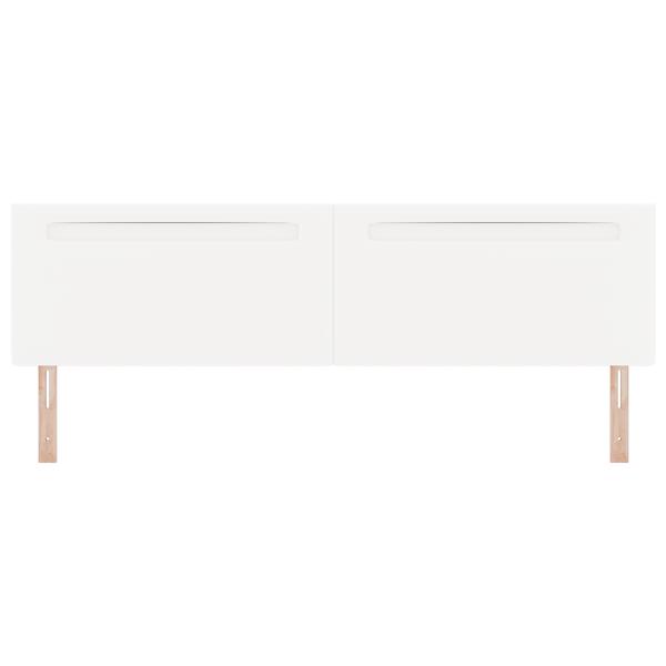 Grote foto vidaxl hoofdbord effen 200 cm kunstleer wit antiek en kunst stoelen en banken