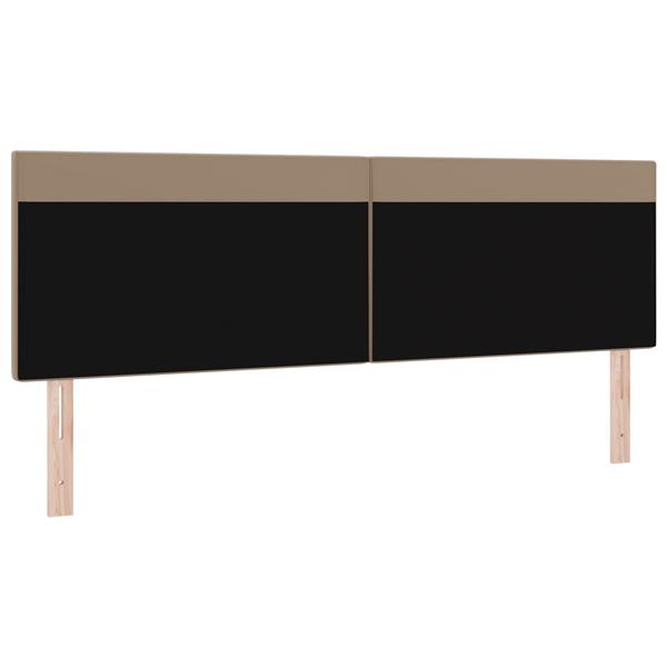 Grote foto vidaxl hoofdbord effen 180 cm kunstleer cappuccinokleurig antiek en kunst stoelen en banken