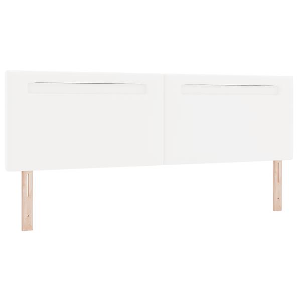 Grote foto vidaxl hoofdbord effen 180 cm kunstleer wit antiek en kunst stoelen en banken