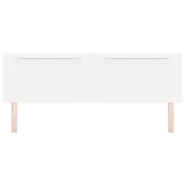 Grote foto vidaxl hoofdbord effen 180 cm kunstleer wit antiek en kunst stoelen en banken