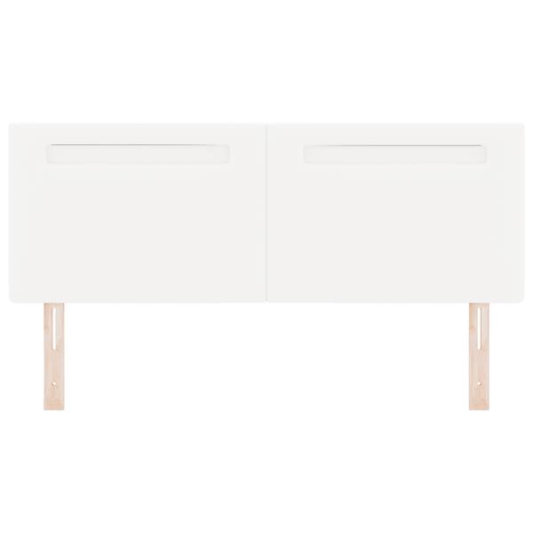 Grote foto vidaxl hoofdbord effen 160 cm kunstleer wit antiek en kunst stoelen en banken