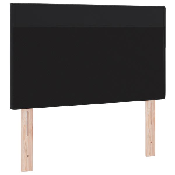 Grote foto vidaxl hoofdbord effen 100 cm kunstleer zwart antiek en kunst stoelen en banken