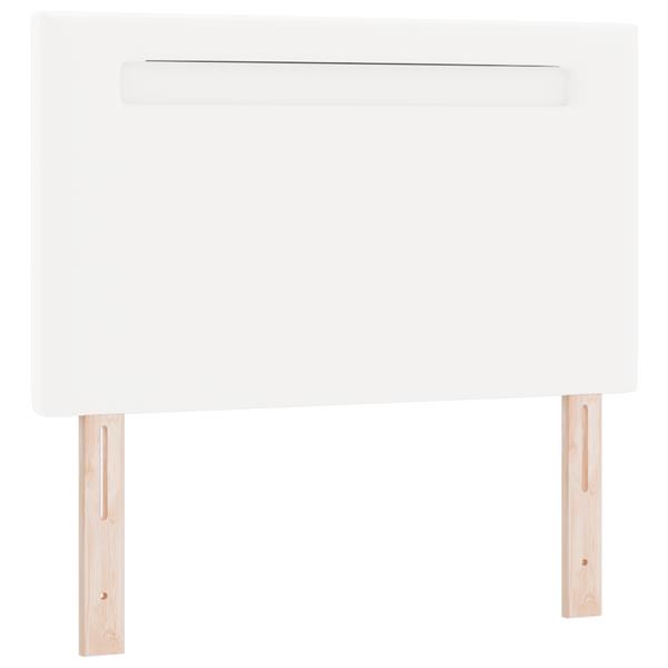 Grote foto vidaxl hoofdbord effen 90 cm kunstleer wit antiek en kunst stoelen en banken