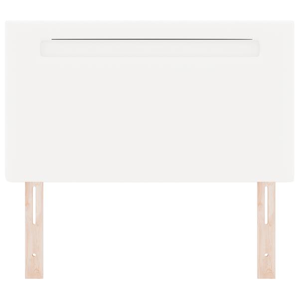 Grote foto vidaxl hoofdbord effen 90 cm kunstleer wit antiek en kunst stoelen en banken