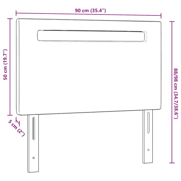 Grote foto vidaxl hoofdbord effen 90 cm kunstleer wit antiek en kunst stoelen en banken