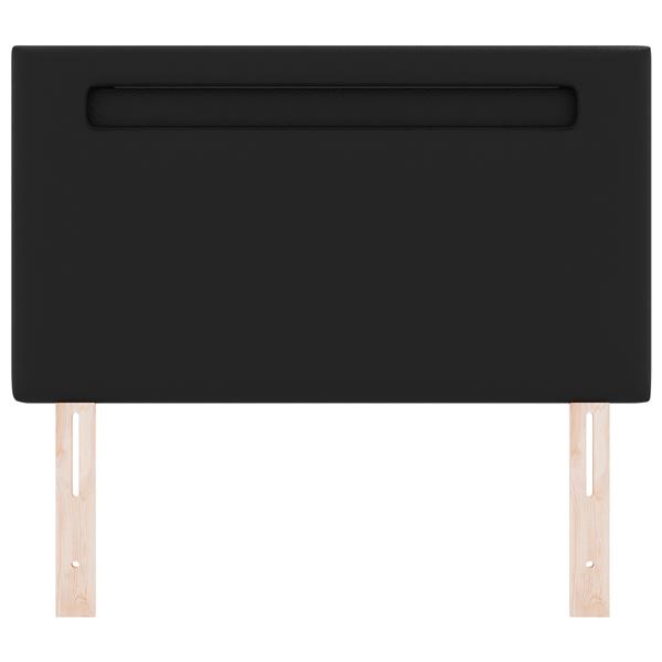 Grote foto vidaxl hoofdbord effen 90 cm kunstleer zwart antiek en kunst stoelen en banken