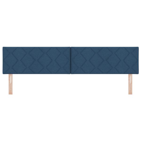 Grote foto vidaxl hoofdbord met ruitjes 200 cm stof blauw antiek en kunst stoelen en banken