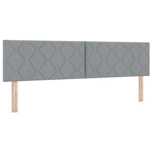 Grote foto vidaxl hoofdbord met ruitjes 180 cm stof lichtgrijs antiek en kunst stoelen en banken