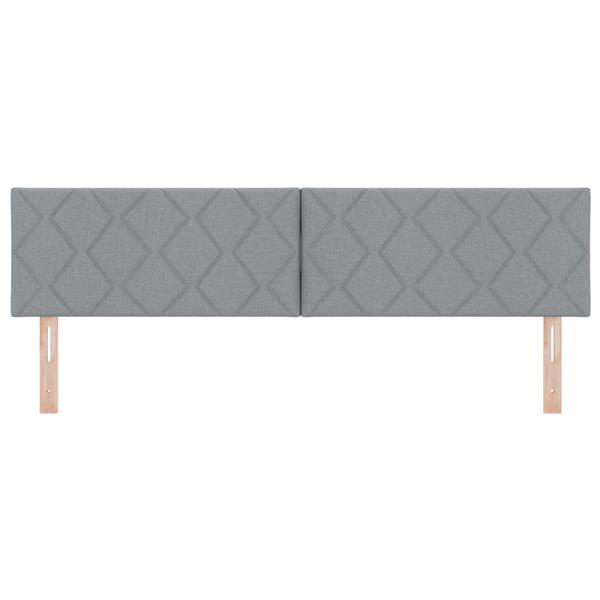 Grote foto vidaxl hoofdbord met ruitjes 180 cm stof lichtgrijs antiek en kunst stoelen en banken