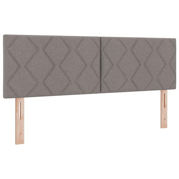 Grote foto vidaxl hoofdbord met ruitjes 160 cm stof taupe antiek en kunst stoelen en banken