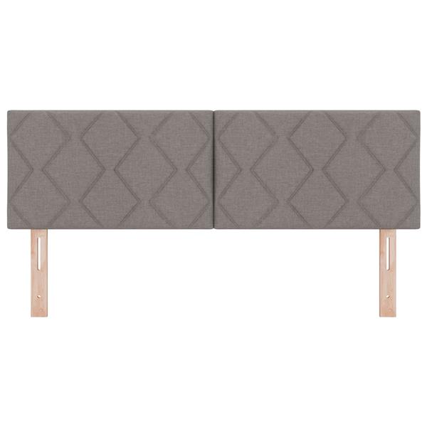 Grote foto vidaxl hoofdbord met ruitjes 160 cm stof taupe antiek en kunst stoelen en banken