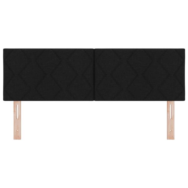 Grote foto vidaxl hoofdbord met ruitjes 160 cm stof zwart antiek en kunst stoelen en banken