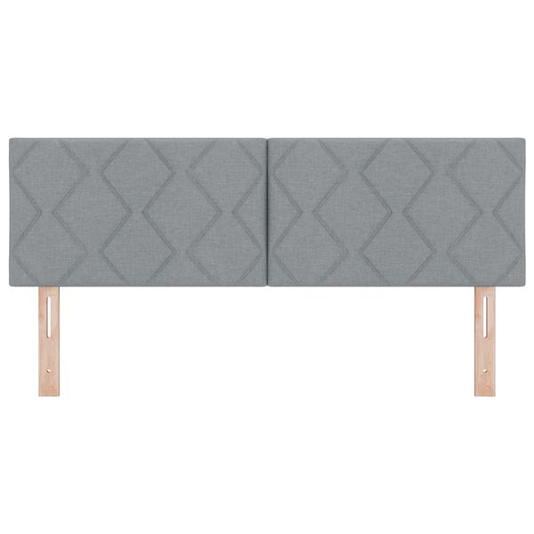 Grote foto vidaxl hoofdbord met ruitjes 160 cm stof lichtgrijs antiek en kunst stoelen en banken