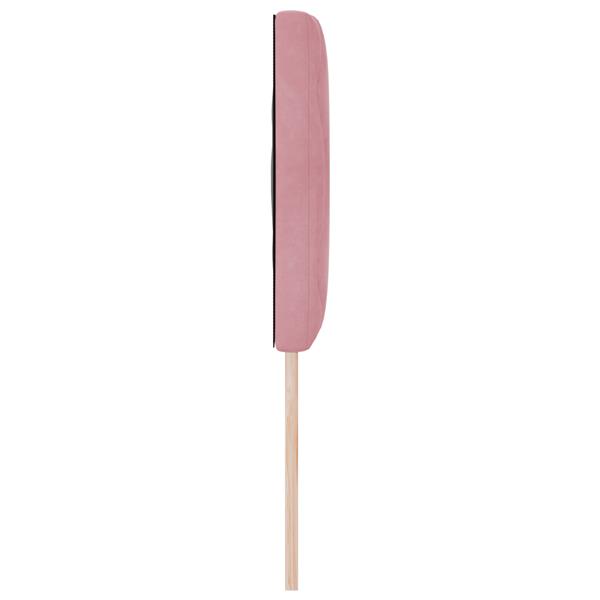Grote foto vidaxl hoofdbord met ruitjes 140 cm fluweel roze antiek en kunst stoelen en banken