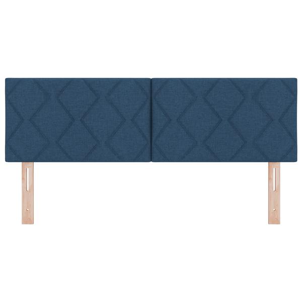Grote foto vidaxl hoofdbord met ruitjes 140 cm stof blauw antiek en kunst stoelen en banken