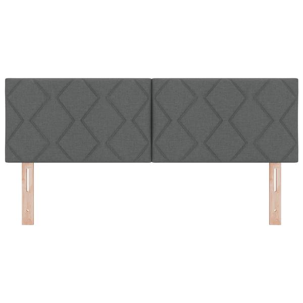 Grote foto vidaxl hoofdbord met ruitjes 140 cm stof donkergrijs antiek en kunst stoelen en banken