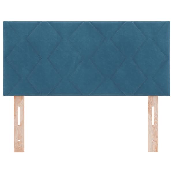 Grote foto vidaxl hoofdbord met ruitjes 100 cm fluweel donkerblauw antiek en kunst stoelen en banken