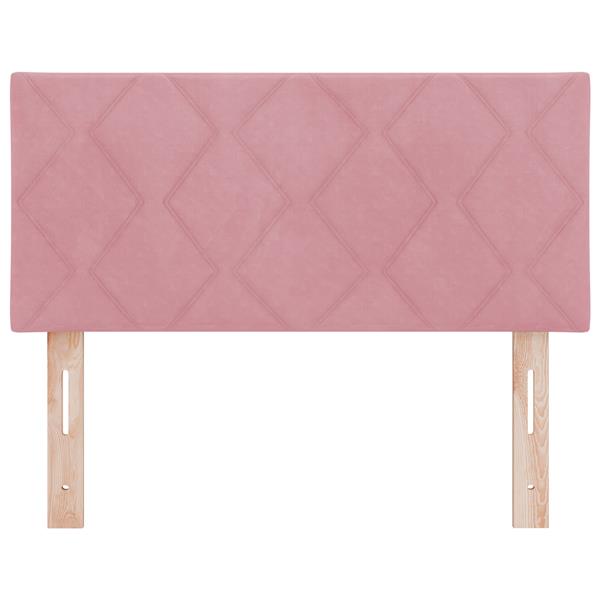 Grote foto vidaxl hoofdbord met ruitjes 90 cm fluweel roze antiek en kunst stoelen en banken