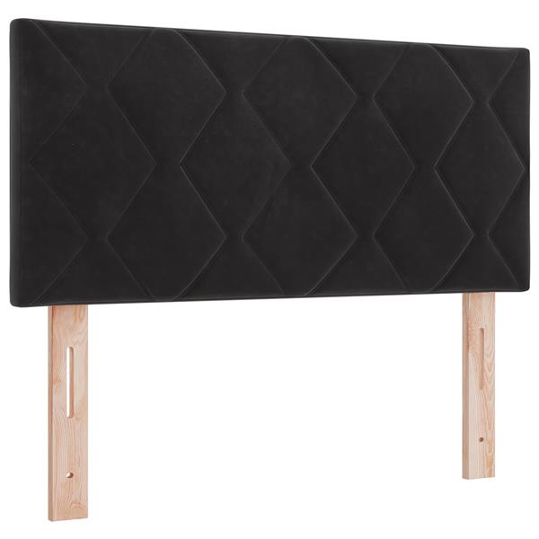 Grote foto vidaxl hoofdbord met ruitjes 90 cm fluweel zwart antiek en kunst stoelen en banken