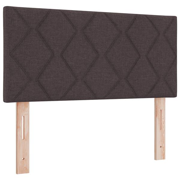Grote foto vidaxl hoofdbord met ruitjes 90 cm stof donkerbruin antiek en kunst stoelen en banken