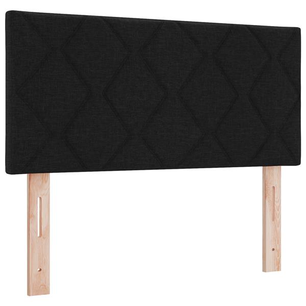 Grote foto vidaxl hoofdbord met ruitjes 90 cm stof zwart antiek en kunst stoelen en banken