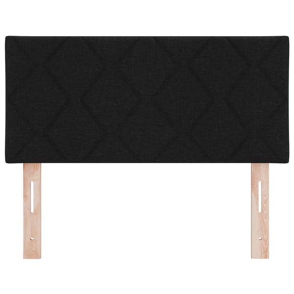 Grote foto vidaxl hoofdbord met ruitjes 90 cm stof zwart antiek en kunst stoelen en banken
