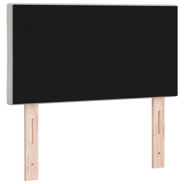Grote foto vidaxl hoofdbord met ruitjes 80 cm fluweel lichtgrijs antiek en kunst stoelen en banken