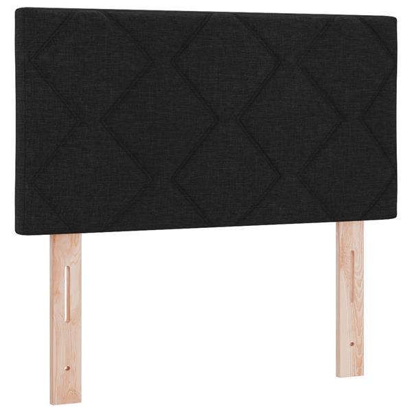 Grote foto vidaxl hoofdbord met ruitjes 80 cm stof zwart antiek en kunst stoelen en banken