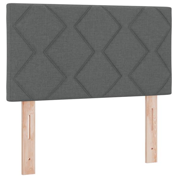 Grote foto vidaxl hoofdbord met ruitjes 80 cm stof donkergrijs antiek en kunst stoelen en banken