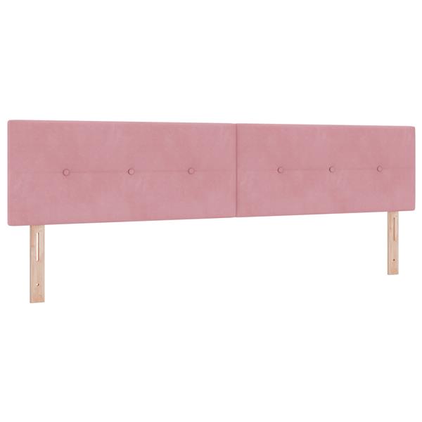 Grote foto vidaxl hoofdbord met knopen 200 cm fluweel roze antiek en kunst stoelen en banken