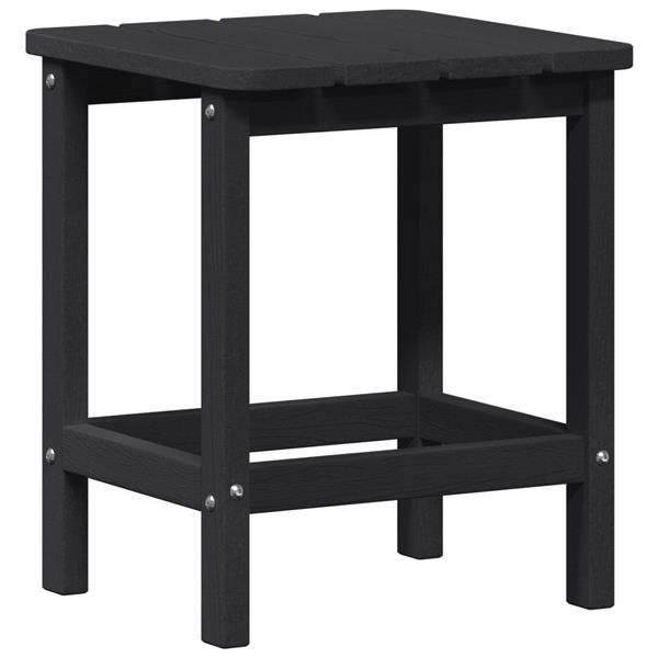 Grote foto vidaxl adirondack bijzettafel zwart 38x38x45 cm hdpe tuin en terras tuinmeubelen