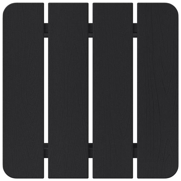 Grote foto vidaxl adirondack bijzettafel zwart 38x38x45 cm hdpe tuin en terras tuinmeubelen