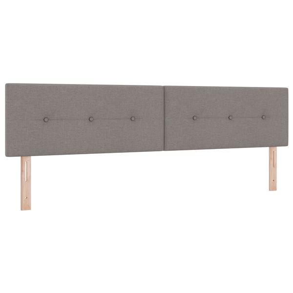 Grote foto vidaxl hoofdbord met knopen 200 cm stof taupe antiek en kunst stoelen en banken