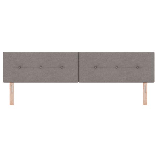 Grote foto vidaxl hoofdbord met knopen 200 cm stof taupe antiek en kunst stoelen en banken