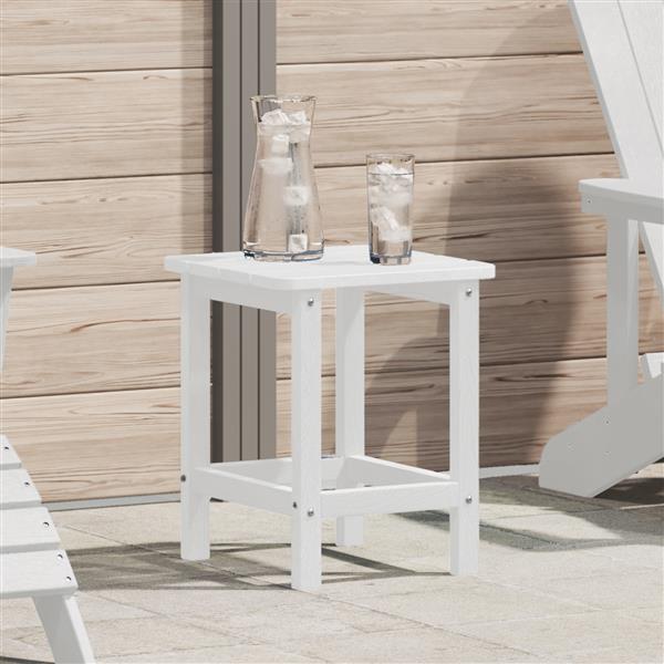 Grote foto vidaxl adirondack bijzettafel wit 38x38x45 cm hdpe tuin en terras tuinmeubelen