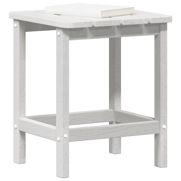 Grote foto vidaxl adirondack bijzettafel wit 38x38x45 cm hdpe tuin en terras tuinmeubelen