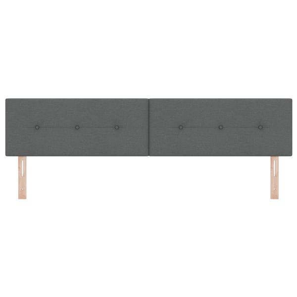 Grote foto vidaxl hoofdbord met knopen 200 cm stof donkergrijs antiek en kunst stoelen en banken