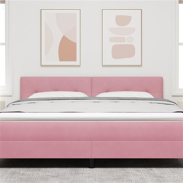 Grote foto vidaxl hoofdbord met knopen 180 cm fluweel roze antiek en kunst stoelen en banken