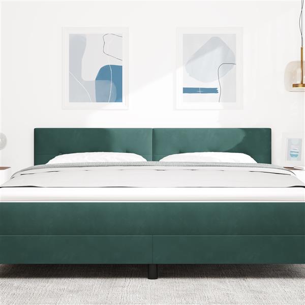 Grote foto vidaxl hoofdbord met knopen 180 cm fluweel donkergroen antiek en kunst stoelen en banken