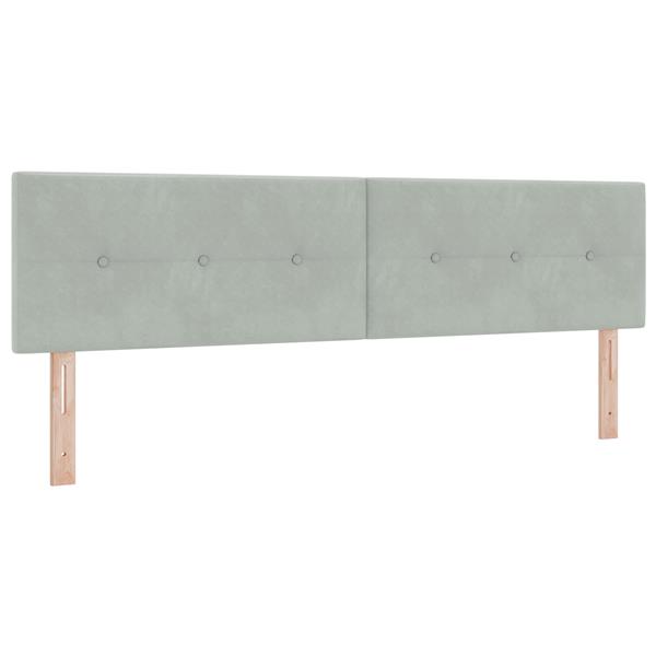 Grote foto vidaxl hoofdbord met knopen 180 cm fluweel lichtgrijs antiek en kunst stoelen en banken